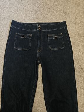 WJBM Women's Dark Indigo Straight-Leg Jeans